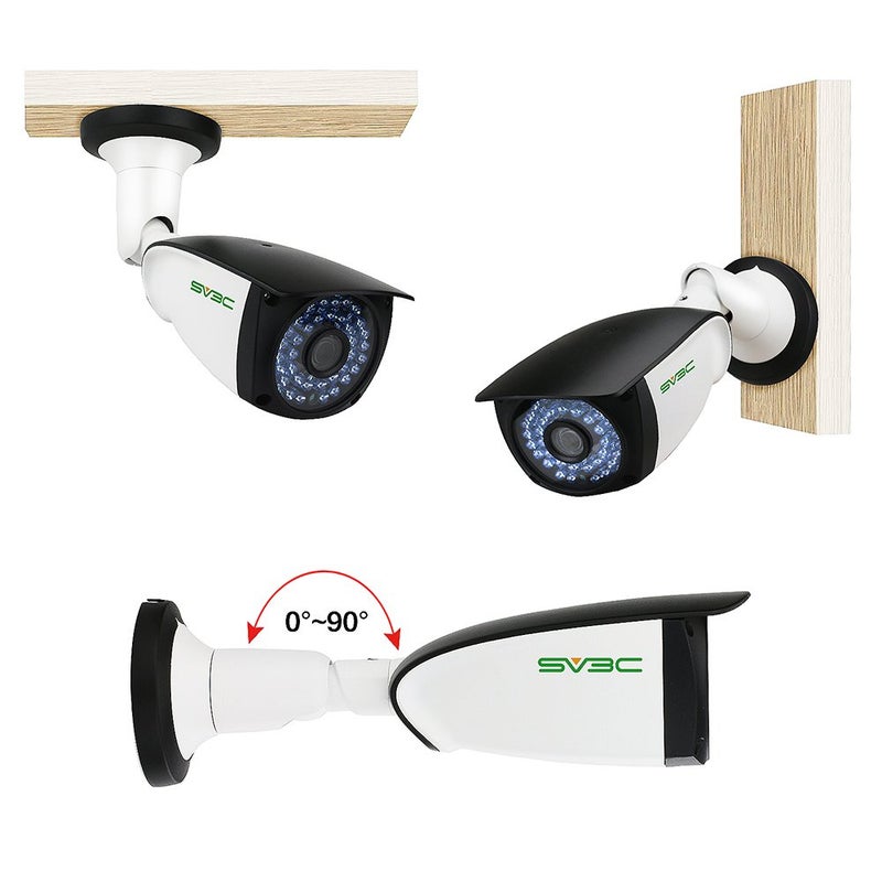 SV3C 4MP POE IP Camera, Outdoor POE Security Camera, Two Way Audio, 36pcs Lights HD 65-100FT Night Vision Home Surveillance Camera, Motion Detection, IP66 Waterproof, RTSP, H265, Blueiris NVR, ONVIF - Image 4